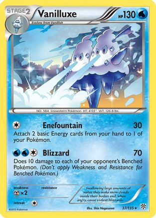 Vanilluxe 37/135 - Plasma Storm Reverse Holofoil - Poke-Collect