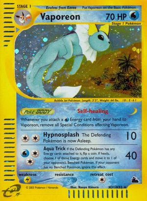 Vaporeon H31/144 - Skyridge Holofoil