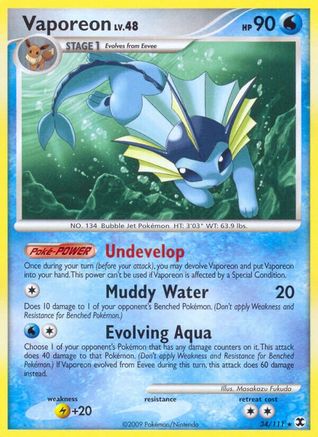 Vaporeon 34/111 - Rising Rivals - Poke-Collect