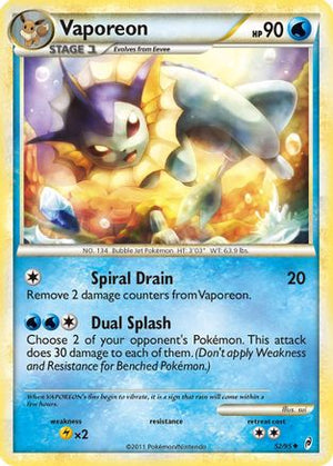 Vaporeon 52/95 - Call of Legends Reverse Holofoil - Poke-Collect
