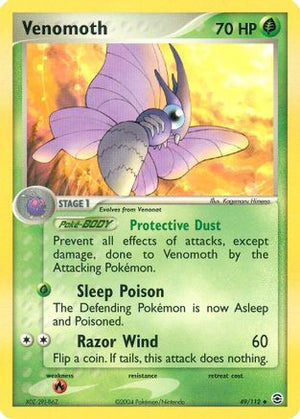 Venomoth 49/112 - FireRed & LeafGreen Reverse Holofoil - Poke-Collect