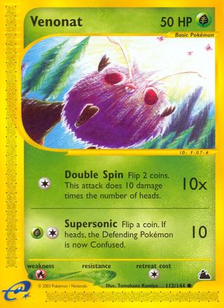 Venonat 112/144 - Skyridge Reverse Holofoil - Poke-Collect