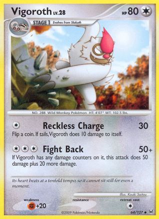 Vigoroth 64/127 - Platinum Reverse Holofoil - Poke-Collect