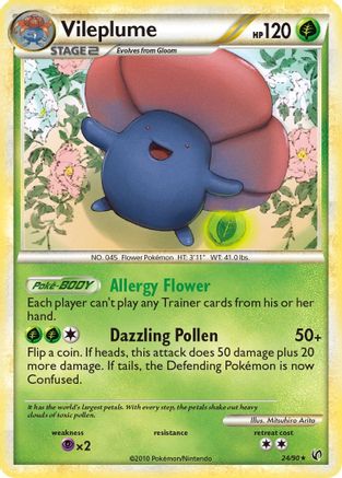 Vileplume 24/90 - HSUndaunted Reverse Holofoil - Poke-Collect