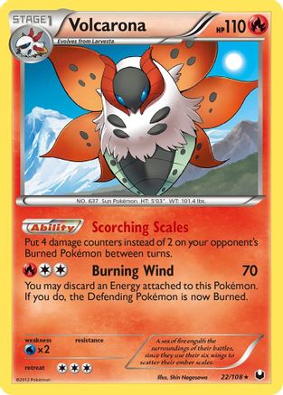 Volcarona 22/108 - Dark Explorers Holofoil - Poke-Collect