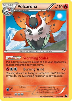 Volcarona 22/108 - Dark Explorers Reverse Holofoil - Poke-Collect
