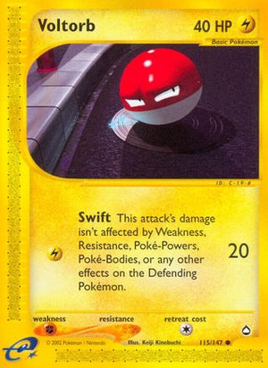 Voltorb 115/147 - Aquapolis Reverse Holofoil