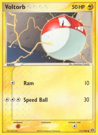 Voltorb 71/106 - Emerald Reverse Holofoil - Poke-Collect