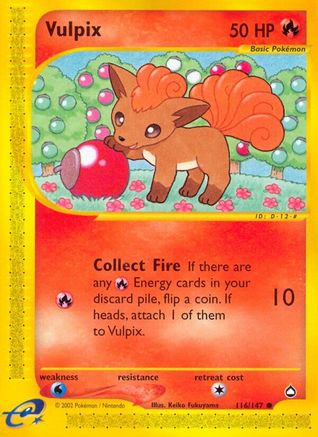 Vulpix 116/147 - Aquapolis Reverse Holofoil - Poke-Collect