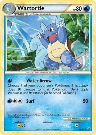 Wartortle 42/95 - HSUnleashed Reverse Holofoil - Poke-Collect