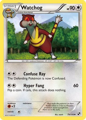 Watchog 79/114 - Black & White Reverse Holofoil - Poke-Collect