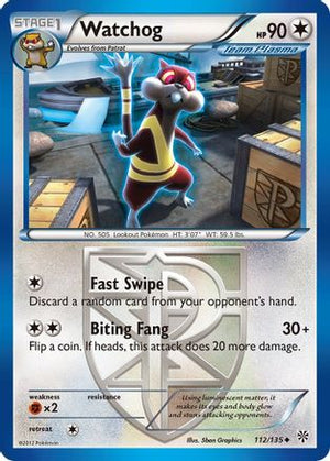 Watchog 112/135 - Plasma Storm Reverse Holofoil - Poke-Collect