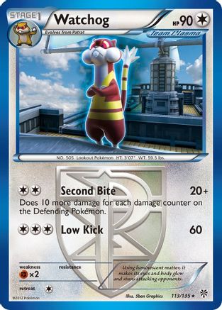 Watchog 113/135 - Plasma Storm Reverse Holofoil - Poke-Collect
