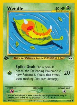 Weedle 70/75 - Neo Discovery 1st Edition - Poke-Collect