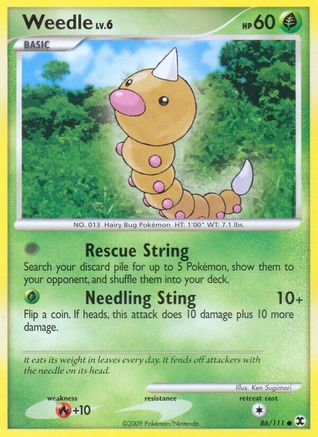 Weedle 86/111 - Rising Rivals - Poke-Collect