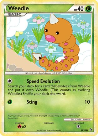 Weedle 69/95 - HSUnleashed Reverse Holofoil - Poke-Collect