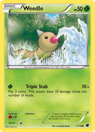 Weedle 1/116 - Plasma Freeze Reverse Holofoil - Poke-Collect
