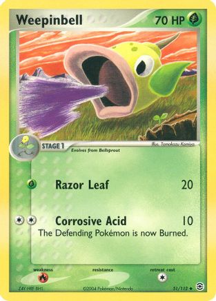 Weepinbell 51/112 - FireRed & LeafGreen Reverse Holofoil - Poke-Collect