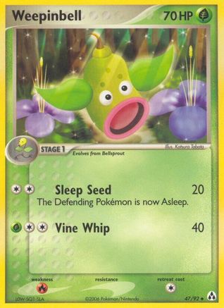 Weepinbell 47/92 - Legend Maker Reverse Holofoil - Poke-Collect