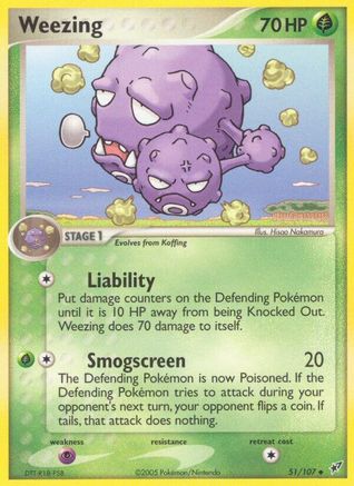 Weezing 51/107 - Deoxys Reverse Holofoil - Poke-Collect