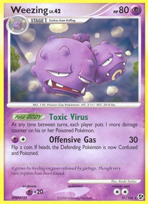 Weezing 31/106 - Great Encounters Reverse Holofoil - Poke-Collect