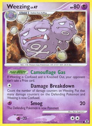 Weezing 87/111 - Rising Rivals Reverse Holofoil - Poke-Collect