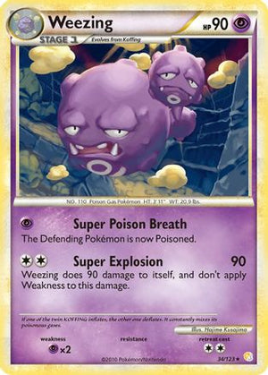Weezing 34/123 - HeartGold & SoulSilver Reverse Holofoil - Poke-Collect