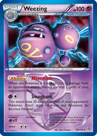 Weezing 58/135 - Plasma Storm Holofoil - Poke-Collect