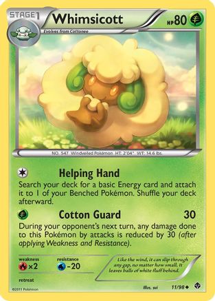 Whimsicott 11/98 - Emerging Powers Reverse Holofoil - Poke-Collect