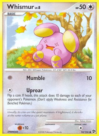Whismur 94/106 - Great Encounters Reverse Holofoil - Poke-Collect
