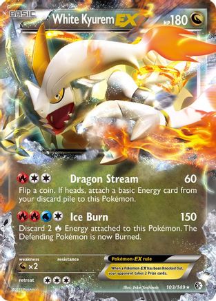 White Kyurem-EX 103/149 - Boundaries Crossed Holofoil - Poke-Collect