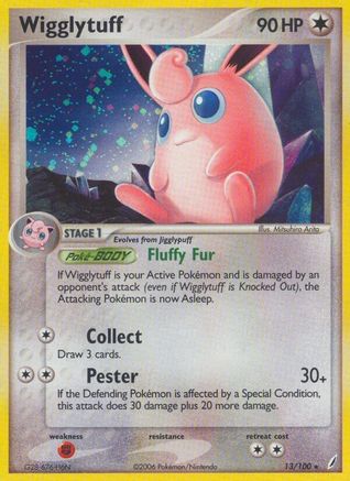 Wigglytuff 13/100 - Crystal Guardians Holofoil - Poke-Collect