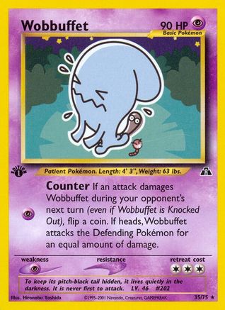 Wobbuffet 35/75 - Neo Discovery 1st Edition - Poke-Collect