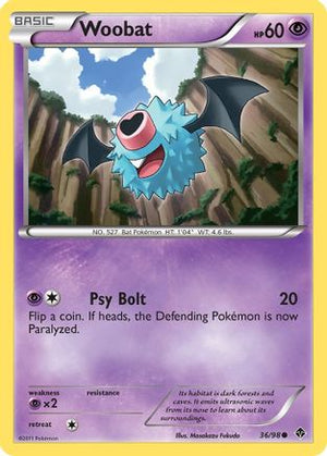 Woobat 36/98 - Emerging Powers Reverse Holofoil - Poke-Collect