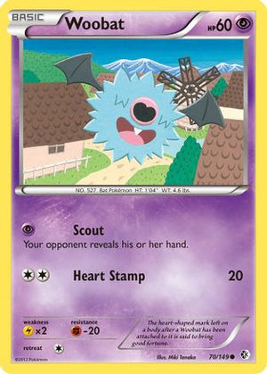 Woobat 70/149 - Boundaries Crossed Reverse Holofoil - Poke-Collect