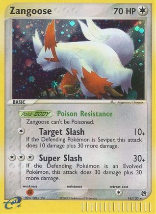 Zangoose 14/100 - Sandstorm Holofoil - Poke-Collect