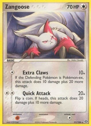 Zangoose 21/106 - Emerald Reverse Holofoil