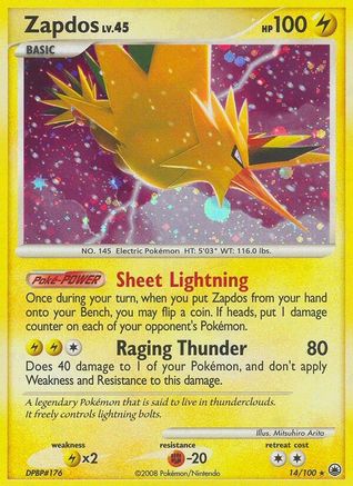 Zapdos 14/100 - Majestic Dawn Reverse Holofoil - Poke-Collect