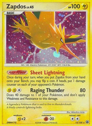 Zapdos 14/100 - Majestic Dawn Holofoil - Poke-Collect