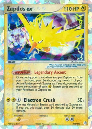 Zapdos ex 116/112 - FireRed & LeafGreen Holofoil - Poke-Collect