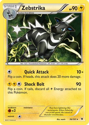 Zebstrika 36/101 - Noble Victories Reverse Holofoil - Poke-Collect