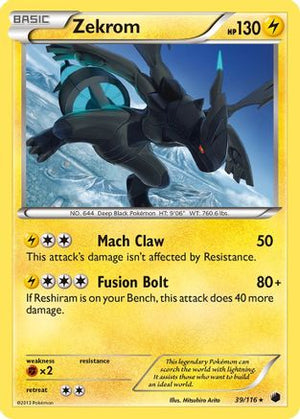 Zekrom 39/116 - Plasma Freeze Holofoil - Poke-Collect