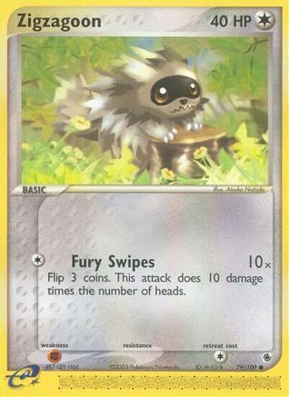 Zigzagoon 79/109 - Ruby & Sapphire Reverse Holofoil - Poke-Collect