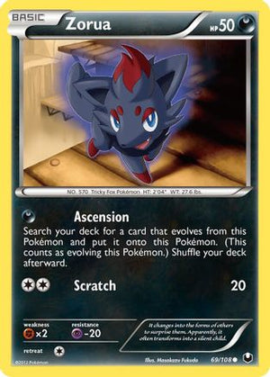 Zorua 69/108 - Dark Explorers Reverse Holofoil - Poke-Collect