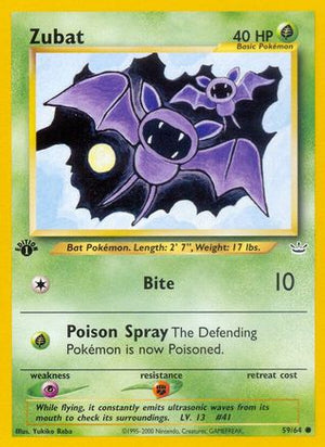 Zubat 59/64 - Neo Revelation 1st Edition - Poke-Collect