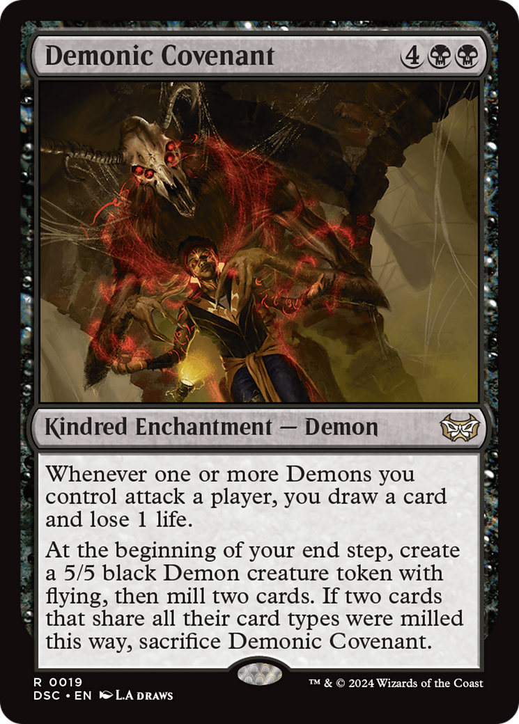 Demonic Covenant (DSC-019) - Duskmourn: House of Horror Commander - Poke-Collect