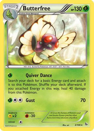 Butterfree 3/106 - Flashfire Reverse Holofoil - Poke-Collect