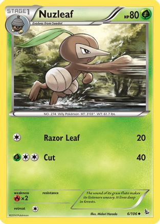 Nuzleaf 6/106 - XY  Flashfire - Poke-Collect