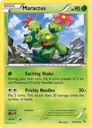 Maractus 10/106 - XY  Flashfire Reverse Holofoil - Poke-Collect