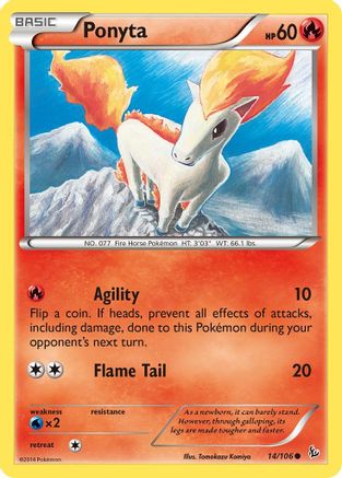 Ponyta 14/106 - XY  Flashfire Reverse Holofoil - Poke-Collect